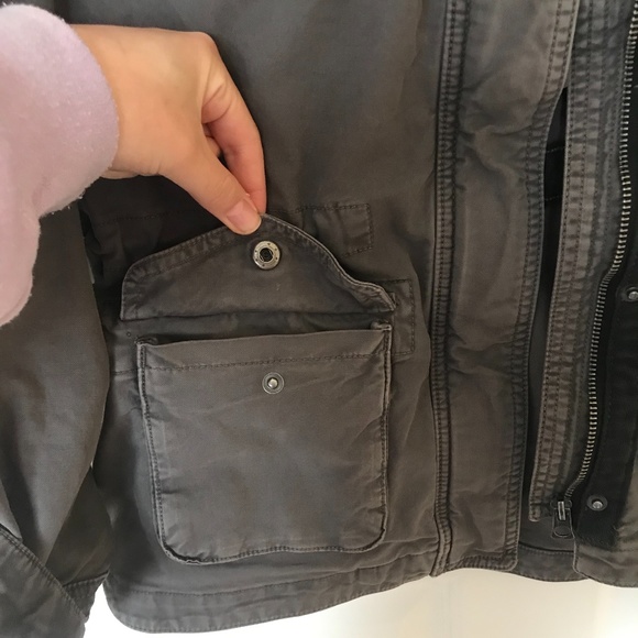 LUCKY BRAND Gray Utility Jacket Size Small - Picture 4 of 11